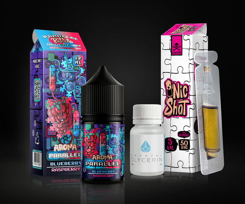 Набір In Bottle Parallel Puzzle 30 ml 50 mg Blueberry Raspberry 003033 фото