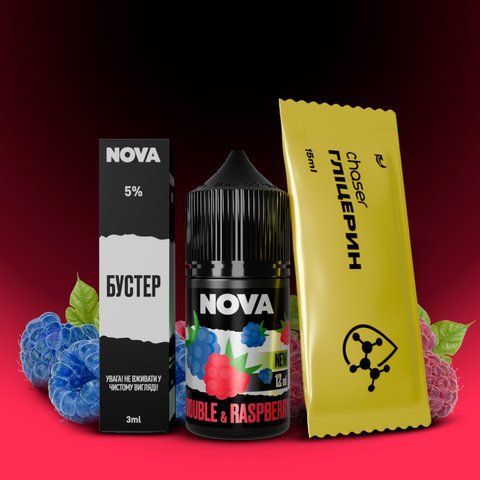 Набір NOVA 30 ml 65 mg DOUBLE RASPBERRY 44421 фото